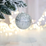 Bombka Dekoracyjna Mozaika 8cm - Srebrny