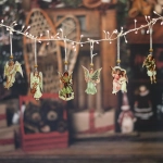 Zawieszka Anioł Drewniany 8,5cm - 6 wzorów