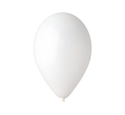 Balony Lateksowe Białe 30cm kpl. 100szt - Pastel Biały
