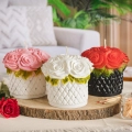 Świeca Rose Box 12x10cm - Biały