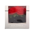 Świeca Rose Box 12x10cm - Czerwony