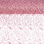 Siatka Koronkowa z Brokatem 48cmx4,5m - Różowy