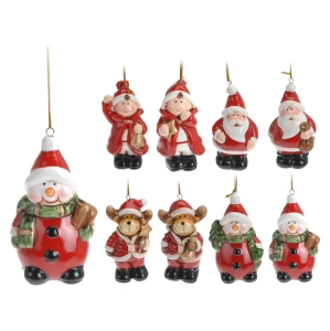 Zawieszka Ceramiczna na Choinkę 7cm - 4 wzory