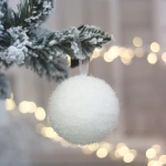 Bombka Styropianowa Ośnieżona 10cm