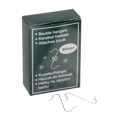 Haczyki do Ozdób 3,3cm kpl. 50szt - Srebrny