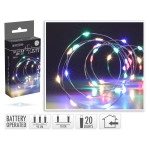 Lampki LED 20 Diod Łezka na Baterie - Multi 