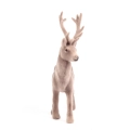 Figurka Renifer Flokowany 18cm - Szary