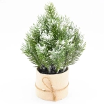 Choinka Mini w Jucie Ośnieżona 17cm