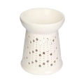 Świąteczny Kominek Eteryczny Gwiazdki 12,5cm - Biały