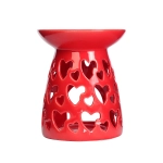Kominek Eteryczny Serca 12x10cm - Czerwony