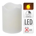 Świeca LED 7x9cm Timer  - Biały
