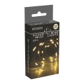 Lampki LED 40 Diod Łezka na Baterie wew. - Biały Ciepły 