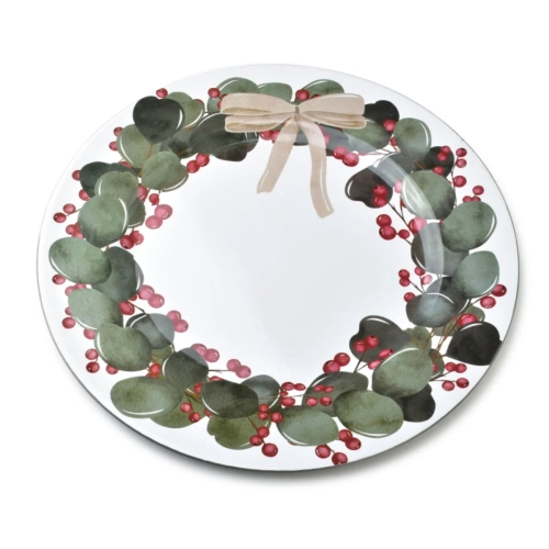Podtalerz Świąteczny 33cm HTOS6911 - Biały/Zielony