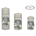 Świeca Magic Window Słupek 7x20cm - Szary