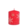 Świeca Frost Słupek 8x9cm - Czerwony