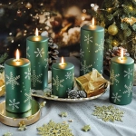 Świeca Frost Słupek 8x17cm - Zielony