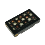 Bombki Szklane 25mm Kartonik kpl. 24szt Błysk/Mat/Opal - Naturalny