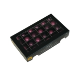 Bombki Szklane 25mm Kartonik kpl. 24szt Błysk - Wrzos