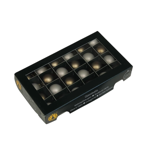 Bombki Szklane 25mm Kartonik kpl. 24szt Mat - Eukaliptus
