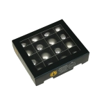 Bombki Szklane 30mm Kartonik kpl. 16szt Błysk/Mat - Srebrny