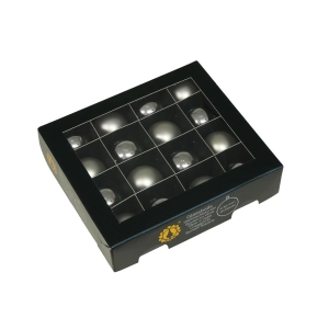 Bombki Szklane 30mm Kartonik kpl. 16szt Błysk/Mat - Srebrny