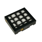 Bombki Szklane 30mm Kartonik kpl. 16szt Opal - Biały