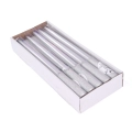 Świeca Stożkowa Prosta 2x29cm kpl. 10szt - Srebrny