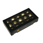 Bombki Szklane 40mm Kartonik kpl. 15szt Błysk/Mat - Jasny Złoty
