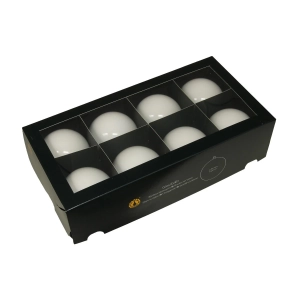 Bombki Szklane 80mm Kartonik kpl. 8szt Opal - Biały
