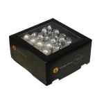 Bombki Szklane na Druciku 30mm Kartonik kpl. 72szt Błysk/Mat - Srebrny