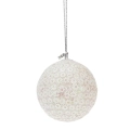 Bombki Choinkowe Ozdobne 7cm kpl. 12szt - Biały/Srebrny