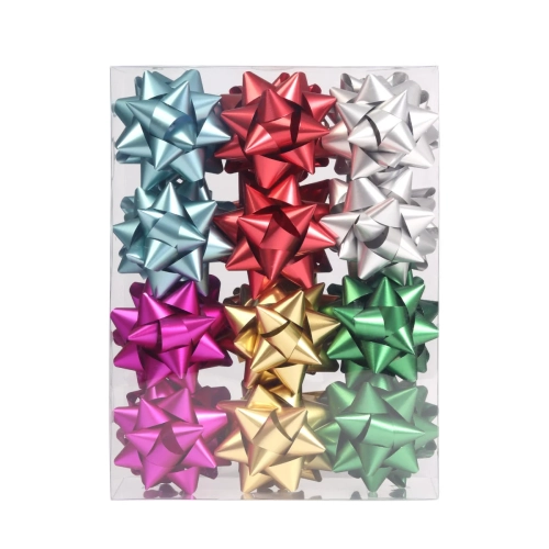 Rozety Kokardy Kolorowe 7,5cm kpl. 24szt 