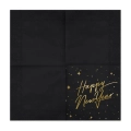 Serwetki Papierowe Happy New Year 33cm kpl. 20szt - Czarny
