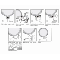 Balon Foliowy Serce na Patyku 22cm - Czerwony
