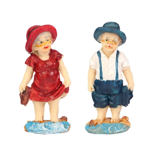 Figurka Dekoracyjna Babcia/Dziadek 7,5cm kpl. 4szt