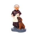Figurka Dekoracyjna Babcia/Dziadek z Psem 8cm kpl. 4szt