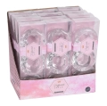 Świecznik Szklany na Tealight  7x2,5cm kpl. 3szt