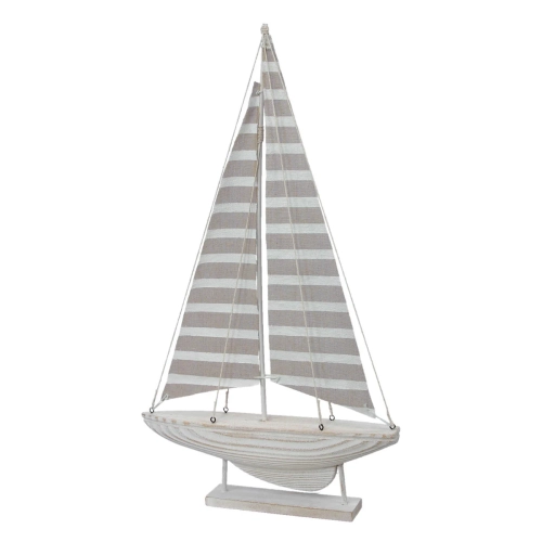 Żaglówka Drewniana 32x54,5cm - Biały