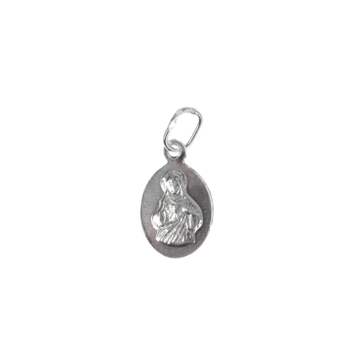 Medalik Srebrny MB Szkaplerzna/Serce Jezusa 1,3cm 0,8g