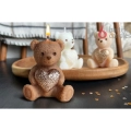 Świeca Figurka Bear Shiny Heart 7cm - 3 wzory