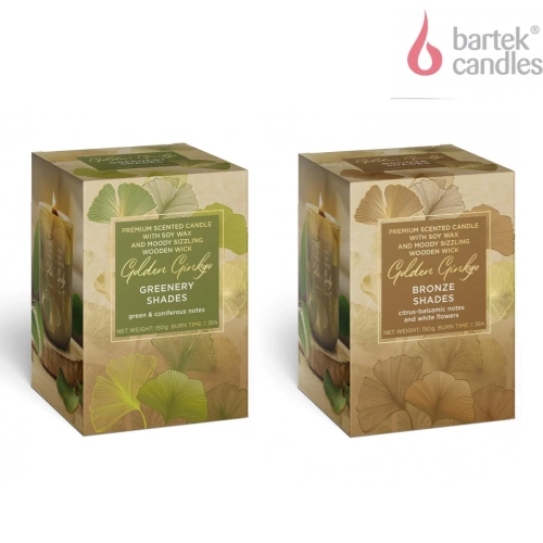 Świeca Zapachowa w Szkle Golden Gingko 150g - 2 wzory