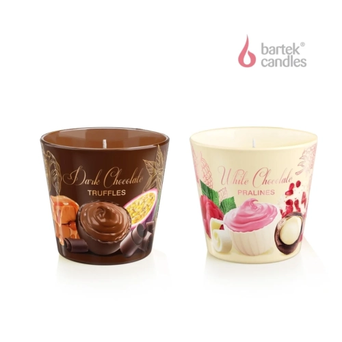 Świeca Zapachowa w Szkle 115g Chocolate Paradise - 2 wzory