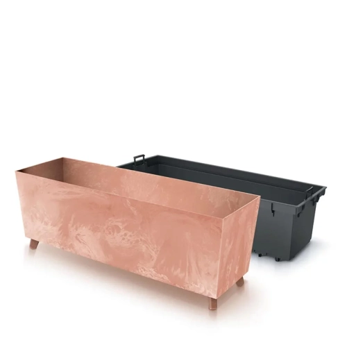 Doniczka Plastikowa Urbi Case Beton Effect 77x23cm - Terakota