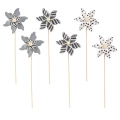 Wiatraczki Dekoracyjne 27cm kpl. 6szt - 2 kolory