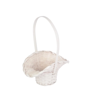 Koszyk Ratanowy Prymulka Kapelusz 31cm - Biały