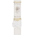 Świeca Liturgiczna Chrzest Duch Św./Cyrkonie NCH42 - Biały/Złoty