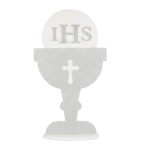Kielich Styropianowy IHS z Brokatem 78cm - Srebrny