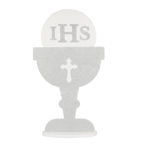 Kielich Styropianowy IHS z Brokatem 78cm - Srebrny