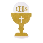 Kielich Styropianowy IHS z Brokatem 78cm - Złoty