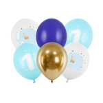 Balony na Roczek dla Chłopca 30cm kpl. 6szt